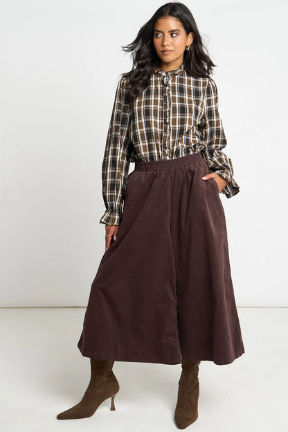 Corduroy Wide Leg Culottes
