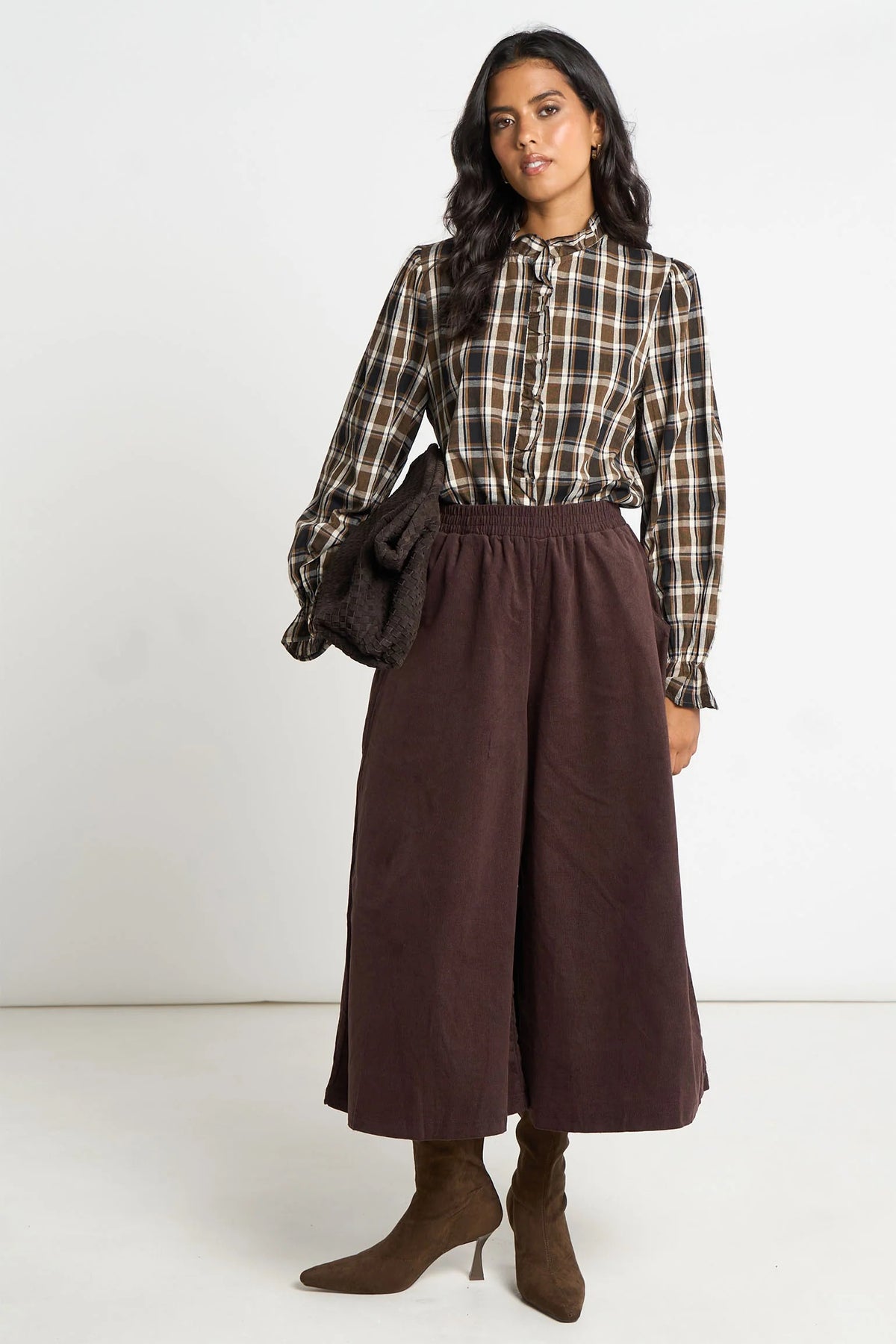 Corduroy Wide Leg Culottes