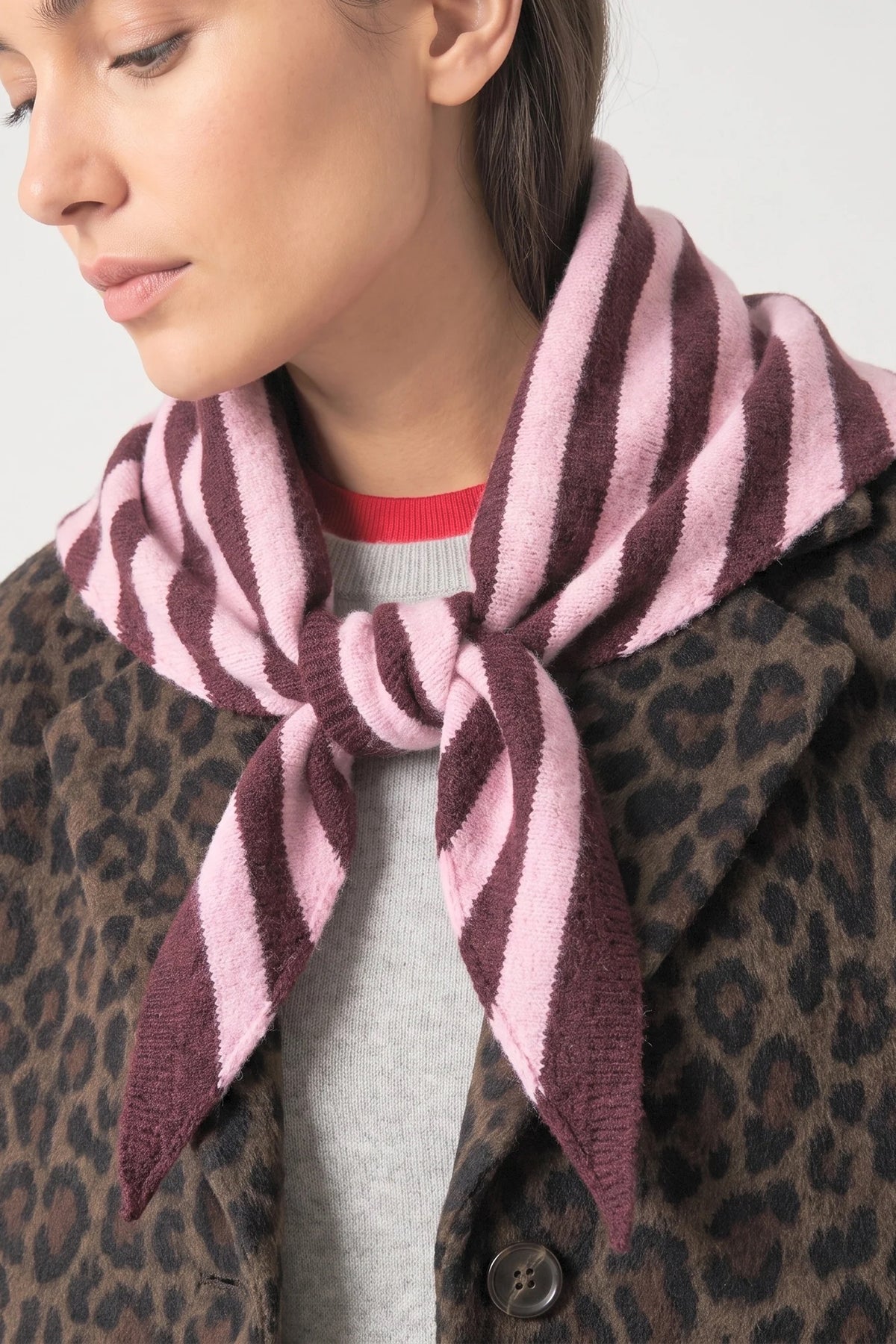 Striped Triangle Scarf