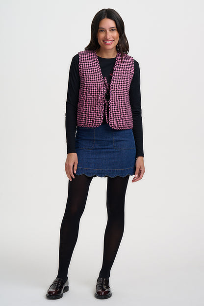 Gingham Reversible Waistcoat