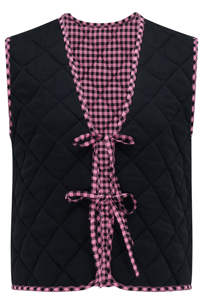 Gingham Reversible Waistcoat