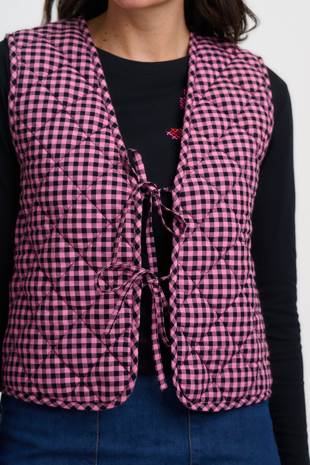 Gingham Reversible Waistcoat