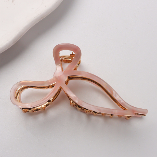 Pink Bow Claw Clip