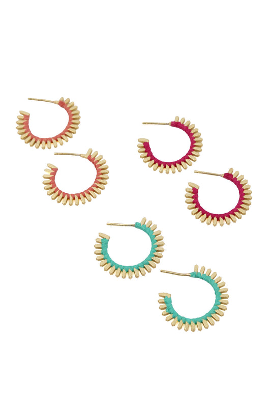 Small Hoop Fan Earrings