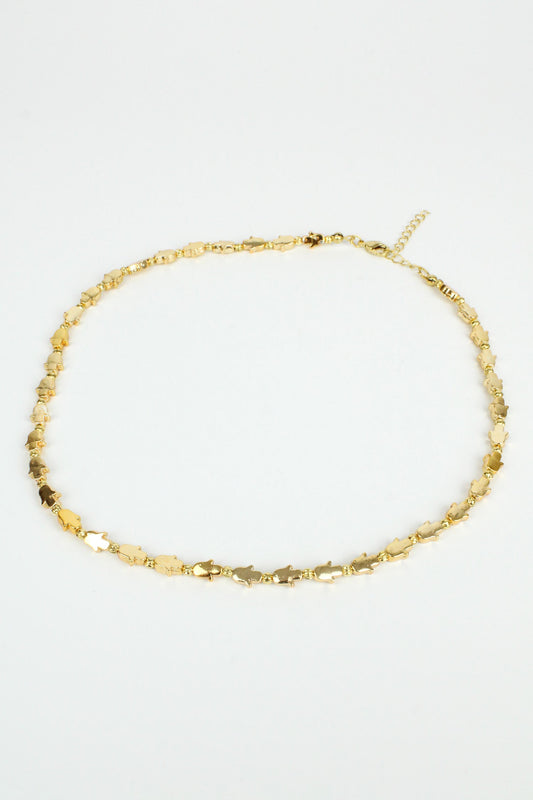 Gold Hamza Hands Necklace