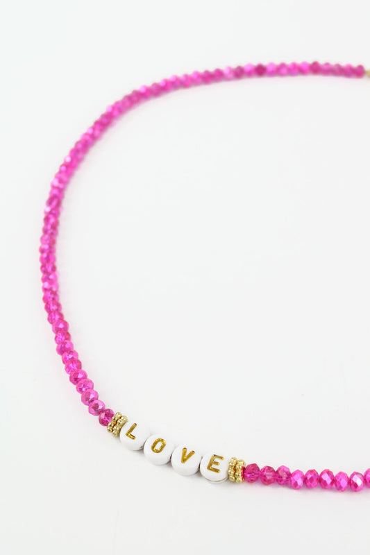 LOVE Beaded Necklace
