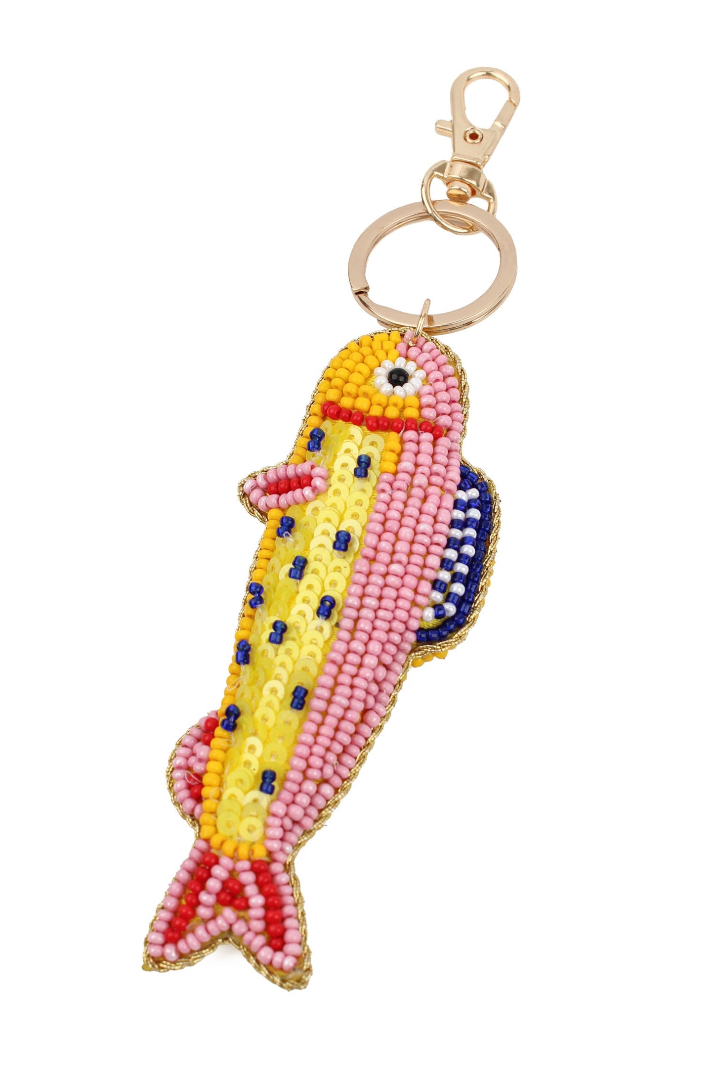 Yellow & Pink Fish Keyring/Bag Charm
