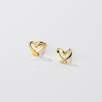 Cross Your Heart Stud Earrings