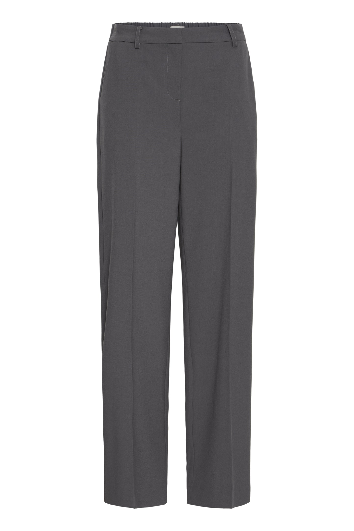 Grey trousers on a white background