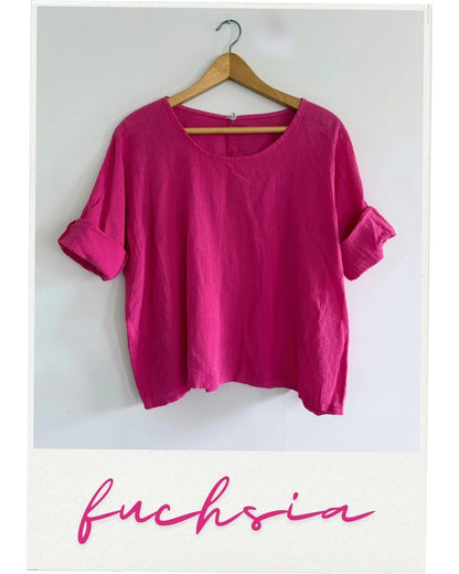 Cotton Linen Lightweight Top