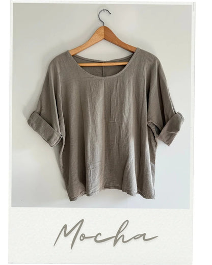 Cotton Linen Lightweight Top