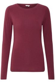 Maroon long-sleeve shirt on a white background